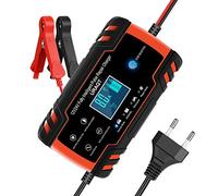 URAQT Chargeur de Batterie Voiture 8A 12V/24V, Mainteneur de Chargeur Batterie Voiture, Chargeur de Batterie Intelligent avec LCD Écran Protections Multiples de Réparation pour Camion/AGM/Gel/Wet/SLA