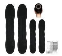URAQT Chignon Magique 4 Pièces, Chignon Cheveux, Coiffure Donut Bun Maker, Accessoires Outils de Donut à Bouclés de Cheveux pour Femme Fille Enfant Ballet Danseuse, 2 Grands et 2 Petits, Type A
