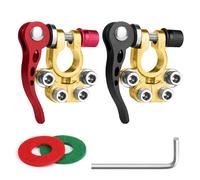 URAQT Cosse Batterie 12V/24V, Bornes de Terminal Positives et Négatives avec 1 Paire de Joint de Protection, Connecteurs de Zinc SAE/JIS A pour Voiture/Moto/Camion/Navire