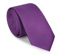 URAQT Cravate Cravate artisanale homme, étroite et slim, plusieurs couleurs disponibles, pour mariage et affaires formelles, couleur violet foncé