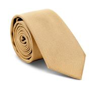 URAQT Cravate Homme, Cravate pour Hommes, 6CM Étroit Slim, Several Couleurs, Cravate Unie pour Mariage et Affaires, Champagne