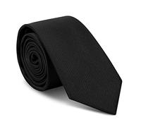 URAQT Cravate Homme, Cravate pour Hommes, Étroit Slim, Mariage & Affaires, Noir