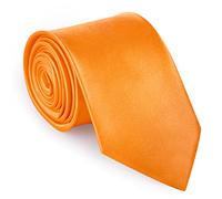URAQT Cravate Homme, Cravate pour hommes faite à la main, 8CM Étroit Slim Plusieurs Couleurs Disponibles, Cravate Unie pour Mariage Cravate d'Affaires Formelle, Couleur Orange
