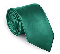 URAQT Cravate Homme, Cravate pour hommes faite à la main, 8CM Étroit Slim Plusieurs Couleurs Disponibles, Cravate Unie pour Mariage Cravate d'Affaires Formelle, Couleur Vert Foncé