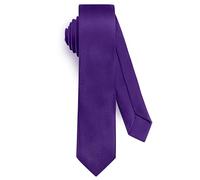 URAQT Cravate Violet Foncé Homme, 5CM Étroit Slim Plusieurs Couleurs Disponibles, Cravate Unie pour Mariage, Affaires Formelle, Cadeau de Fête des Pères
