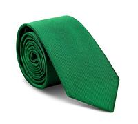 URAQT Cravates pour hommes - Cravate fine de couleur unie de qualité supérieure, cravate formelle, professionnelle, mariage, fête, travail, 6 cm (vert)