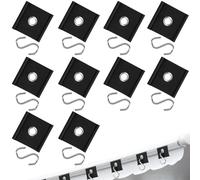 URAQT Crochet Auvent, 10pcs Accessoires Auvent RV, avec 10 Crochets en Forme de S, œillets de Passepoil pour Rail de Fixation, Diamètre 5/6 mm - 7/8 mm, pour Auvent de Tente, Camping, Caravane