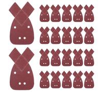 URAQT Feuilles Abrasives, 22PCS 80 Grain Feuille de Ponçage Queue d'aronde, Livré avec 2 embouts Remplaçables, pour Ponceuse de Détail 140 mm, pour Ponçage et Polissage