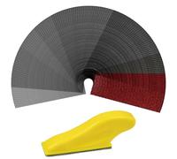 URAQT Feuilles Abrasives, Lot de 131 Papier de Verre Sec Ou à l'Eau, 40-1000 Feuilles Abrasives avec Bloc de Ponceuse à Main, pour Poncage, Travail du Bois, Polissage et Ponçage, Noir(9 * 3cm)