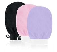 URAQT Gant Exfoliant Kessa, 3 Pcs Gant De Crin, Gant Kessa Pour Hammam, Gants de Gommage pour Hommes et Femmes, Gommage naturel Et Efficace, Élimine Les Peaux Mortes Efficacement,Multicolore