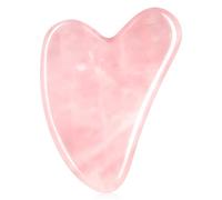 URAQT Gua Sha Visage Corps, Pierre de Jade pour Massage Facial, SPA, Acupuncture, Physiothérapie, Traitement des Nœuds Musculaires, Rose