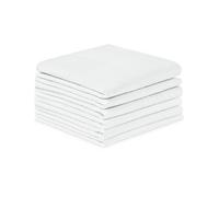 URAQT Homme Mouchoir Carré, 6 Pièces Mouchoirs Hommes Coton Ensemble de Pochettes Classiques, Mouchoir en Coton pour Réunion, Mariage, Célébration, Fête, Cadeau pour Hommes 37.5x37.5cm (Blanc)