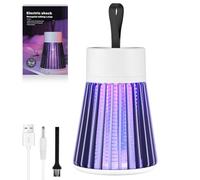 URAQT Lampe Anti Moustique Éxterieur,2000 V Lampe Anti Mouche avec Chargement USB,Tue Mouche Électrique Appareil Anti Moustique Capture Efficace des Moustiques Mouches,Papillon de Nuit,Blanc