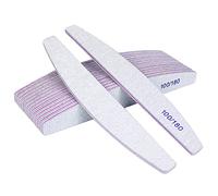 URAQT Lime à Ongles Professionnelle 16pcs, lime 100/180 Grain Lavable pour les ongles, Double Face - Salon de Coiffure, Animaux Domestiques (Blanc)