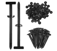 URAQT Lot de 30 Serre Cable Attaches Autobloquantes Universelles en Nylon Avec 30 Rivets en Plastique, outils de fixation multifonctions pour réparation automobile quotidienne