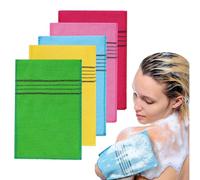 URAQT Lot de 5 Gant Exfoliant Corps, Double Face Gant de Douche, Gant Exfoliant Gommant Gants Corporel Double Face pour Douche Bain Spa Massage