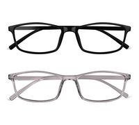 URAQT Lunettes Anti-Lumière Bleue, 2pcs Lunettes de Lecture Anti-lumière Bleue, Lunettes de Jeu D'ordinateur pour Femmes Hommes, Lunettes de Jeu Anti-Fatigue Oculaire avec Tournevis Réglable