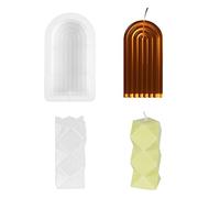 URAQT Moule en Silicone pour Bougie Arc Aromathérapie, 2 Pièces Moules à Bougie Faits à la Main, Moules en silicone pour décorer la maison, les bougies parfumées, le savon