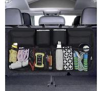 URAQT Organisateur de Coffre de Voiture, 100 * 45.5CM Multipurpose Pliables Sac de Rangement Voiture, Coffre Rangement Voiture, Noir, Grand