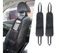 URAQT Organisateur Latéral de Siège, 2pcs Sac de Rangement, Support de Téléphone, Poche en Filet pour Tous les Sièges d'auto de Passager Avant pour Voitures, Camions