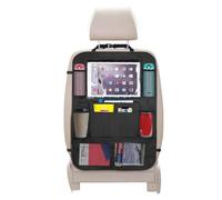 URAQT Organisateur Voiture Enfant, Organisateur de voiture, Rangement Voiture avec 10 Poches, Protege siege pour Tablette iPad 9.7'' & 10.5'', Organiseur pour Bouteilles Jouets Livres, Noir(1Pcs)