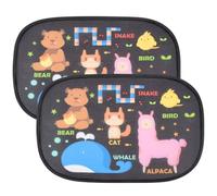 URAQT Pare Soleil Voiture Bébé Enfant,2 Pièces Pare Brise Vitres Latérales Auto Adhésifs Facile à Poser,Pare-Soleil Auto-Adhésifs pour Fenêtre Latérale de Voiture Protection UV,47x30cm(Motif Baleine)