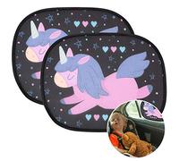 URAQT Pare-Soleil Voiture Bébé, Pare-Soleil Auto-Adhésifs Enfant, Bloquer les Rayons Pare-Soleil pour Vitres de Voiture Protection UV/Chaleur, Parsoleil pour Voiture, Facile à Poser, 2 pièces