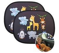 URAQT Pare-Soleil Voiture Bébé, Pare-Soleil Auto-Adhésifs Enfant, Bloquer les Rayons Pare-Soleil pour Vitres de Voiture Protection UV/Chaleur, Parsoleil pour Voiture, Facile à Poser, 2 pièces