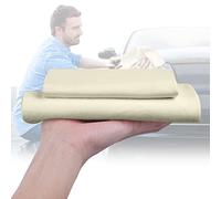 URAQT Peau de Chamois, 2PCS Peau de Chamois Naturelle Super Douce Hautement Absorbante, Chamois Chiffon de Nettoyage Non Pelucheux sans Rayures pour Polissage Dépoussiérage Séchage