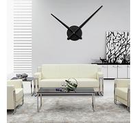 URAQT Pendule Murale 3D DIY, Horloge Murale 3D, Aiguilles D'horloge 3D DIY Moderne Métallique Horloge de Salon Décoration (Noir)