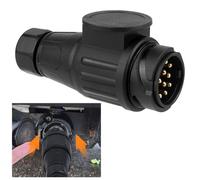 URAQT Prise de Remorque 13 Broches, 12V Adapteur Prise Remorque Attelage, Adaptateur Prise Remorqu, 13 Broches Connecteur Prise de Remorque Male, pour Remorque de Voiture, Tracteur, Caravane