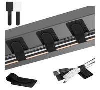 URAQT Sangle Câble Réutilisables, 36 Pièces Sangle Réutilisable Câble, Attaches de Câble Nylon,Organisateur Rangement Cable pour câbles de charge de bureau, maison et bureau (9cm noir)