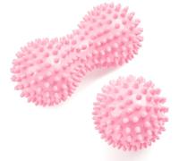 URAQT Set unique de 2 balles de massage différente,Massage de Trigger Point | Boule Myofasicale, Boule d'exercice,Balle de Massage Pour Masser les Pieds,dos,épaules,Rose