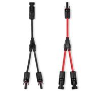 URAQT Y Type Connecteurs Solar, 6 mm² Professionnel Y2 Imperméable Connecteur de Panneau Solaire, 10AWG Cable Panneau Solaire, pour Panneaux Photovoltaïques Connectés en Parallèle MMF + FFM