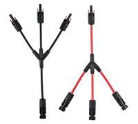 URAQT Y Type Connecteurs Solar, 6 mm² Professionnel Y3 Imperméable Connecteur de Panneau Solaire, 10AWG Cable Panneau Solaire, pour Panneaux Photovoltaïques Connectés en Parallèle MMF + FFM