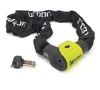 URBAN 10K170 Chaine Antivol Moto ART3 Homologué, Maillons en Acier Trempé ø10mm, Revêtement Textile, Cadenas à Chaîne Haute Sécurité pour Moto, Scooter, Velo, Trottinette Electrique, 170cm