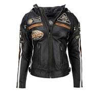 URBAN 5884 Leather Damen Leren Bikerjack Vestes Pour Femme