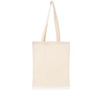 URBAN 5884 Sac en coton 38X42 cm, ensemble de sacs non imprimés, poignée longue, sacs en tissu résistant, sac de courses réutilisables à imprimer ou à peindre, Naturelle, 50