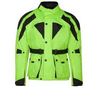 URBAN 5884 Veste de moto pour homme avec protections CE amovibles Veste de moto imperméable en Cordura | Doublure thermique amovible | Imperméable, coupe-vent et respirante |Jaune, S