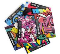 Urban A4 Maxi Cahiers À Rayures Pour Collèges, Supérieures Et Universités Cahiers Esthétiques Avec Effets Brillants Et Mats, Motifs Assortis ¿ Lot De 10 Papiers 100 G/M², Rayures 1r