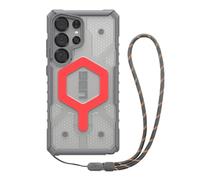 Urban Armor Gear Bundle Pathfinder MS Case/Lanyard Compatible Samsung Galaxy S25 Ultra (Chargement sans Fil/rechargement magnétique Compatible, Housse avec Cordon) Rouge (Noir/Graphite)