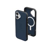 Urban Armor Gear Coque iPhone 17 MagSafe Série Civilian – Antichocs Motif hexagonal – Bleu canard