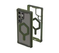 Urban Armor Gear Coque de Protection Transparente et Robuste conçue pour Samsung Galaxy S24 Ultra 6,8" Plyo Pro Ice/Olive, Charge magnétique, Anti-jaunissement, Robuste et Transparente