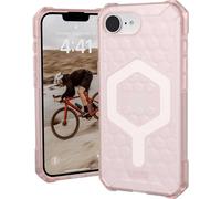 Urban Armor Gear Essential Armor Housse Outdoor Apple iPhone 16e rose, transparent chargement par induction, compatible avec MagSafe, résistant aux chocs