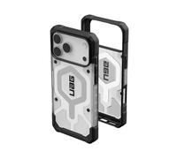 Urban Armor Gear Pathfinder MS Housse Compatible Apple iPhone 17 Pro Max Coque (Chargement sans Fil/magnétique, Protection Contre Les Chutes Selon Les Normes Militaires) Ice/Argent