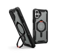 Urban Armor Gear Plasma XTE Case pour Apple iPhone 16 Plus Kickstand Cover (Chargement sans Fil/magnétique Compatible, Coque de téléphone Portable relevable, 6 mètres de Protection) Noir/Orange