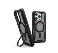 Urban Armor Gear Plasma XTE Case pour Apple iPhone 16 Pro Kickstand Cover (Chargement sans Fil/magnétique Compatible, Coque pour téléphone Portable relevable, 6 mètres de Protection) Noir/Orange