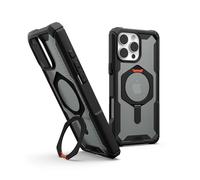 URBAN ARMOR GEAR Plasma XTE Case pour Apple iPhone 16 Pro Max Kickstand Cover (Chargement sans fil / magnétique compatible, coque pour téléphone portable relevable, 6 mètres de protection) noir / oran