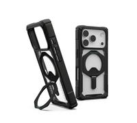 Urban Armor Gear Plasma XTE Case pour Apple iPhone 17 Pro Kickstand Coque (Chargement sans Fil/magnétique, Protection Contre Les Chutes de 6 mètres) Noir/Transparent