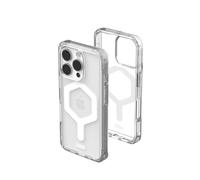 Urban Armor Gear Plyo MS Case Compatible Apple iPhone 16 Pro Housse (Chargement sans Fil/magnétique Compatible, Coins Air-Soft résistants aux Chutes, Bord surélevé) Ice (Transparent) / Blanc